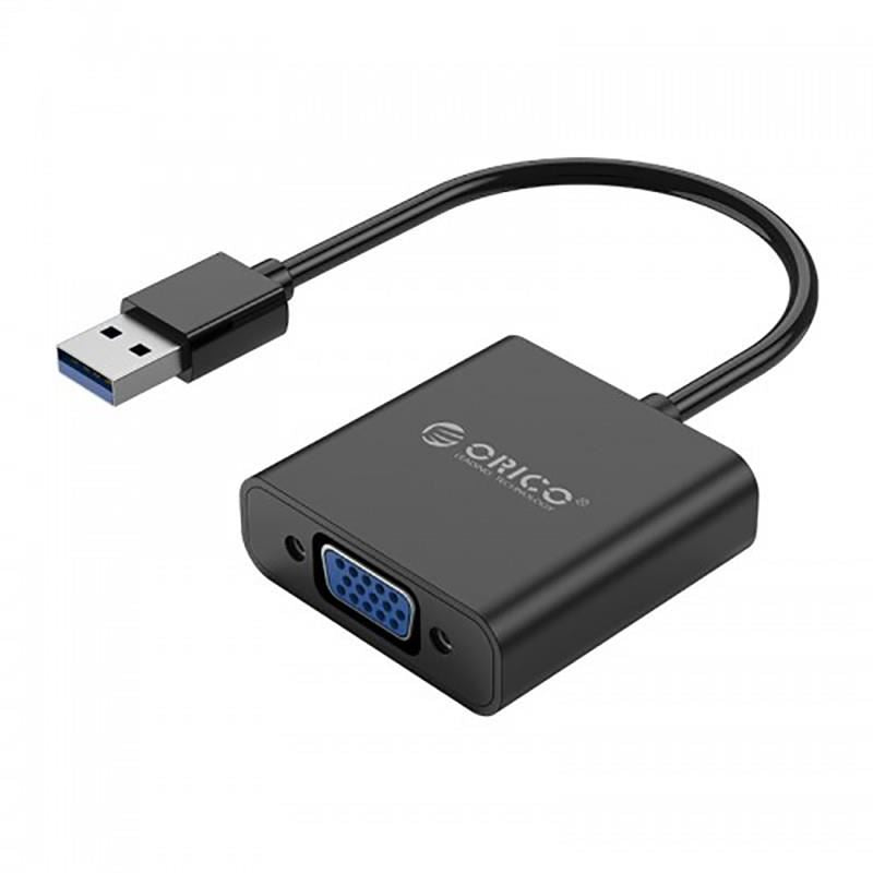 Cablu adaptor USB3.0 tata la VGA mama Orico UTV-BK negru 1920x1080P Windows