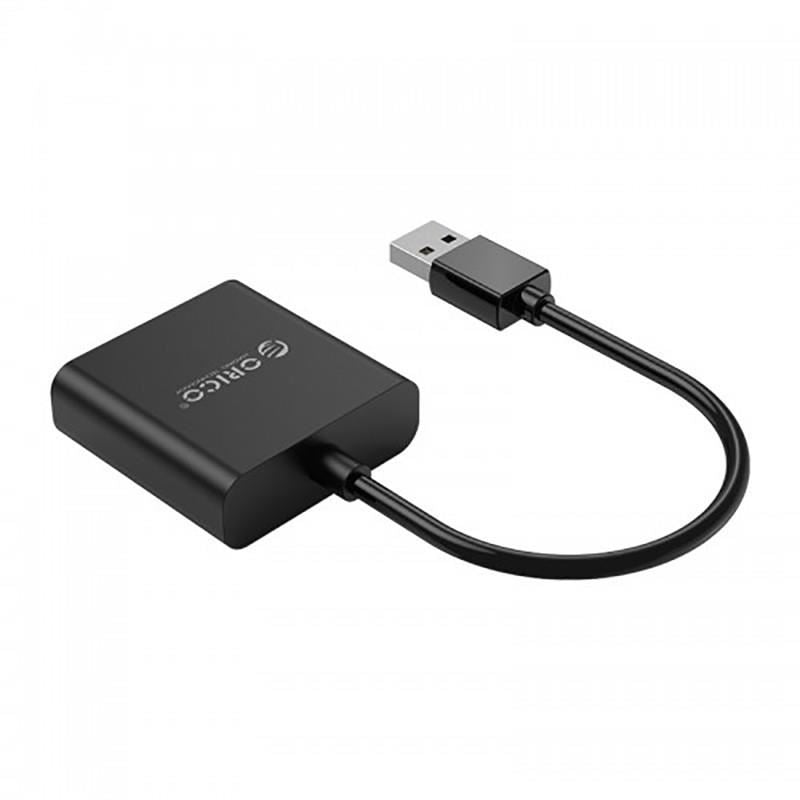 Cablu adaptor USB3.0 tata la VGA mama Orico UTV-BK negru 1920x1080P Windows