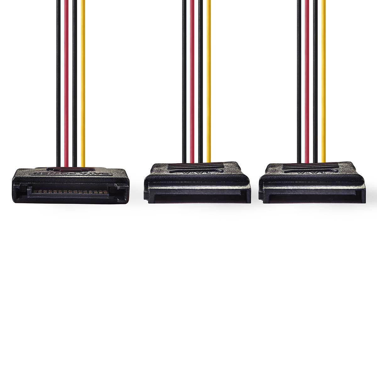 Cablu alimentare SATA15 pin tata - 2x SATA 15 pin mama 0.15m NEDIS