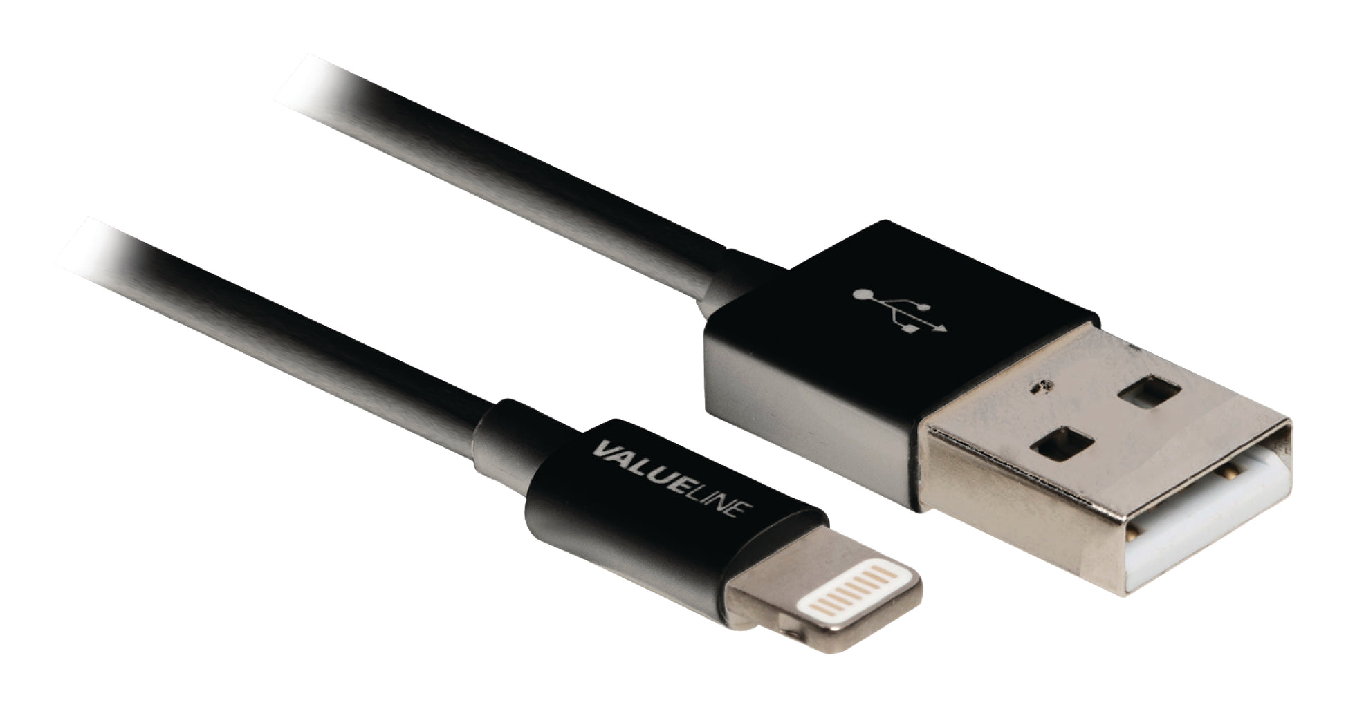 Cablu alimentare si sincronizare pentru iPad iPhone iPod Apple lightning - USB 2.0 A tata 1m negru VALUELINE