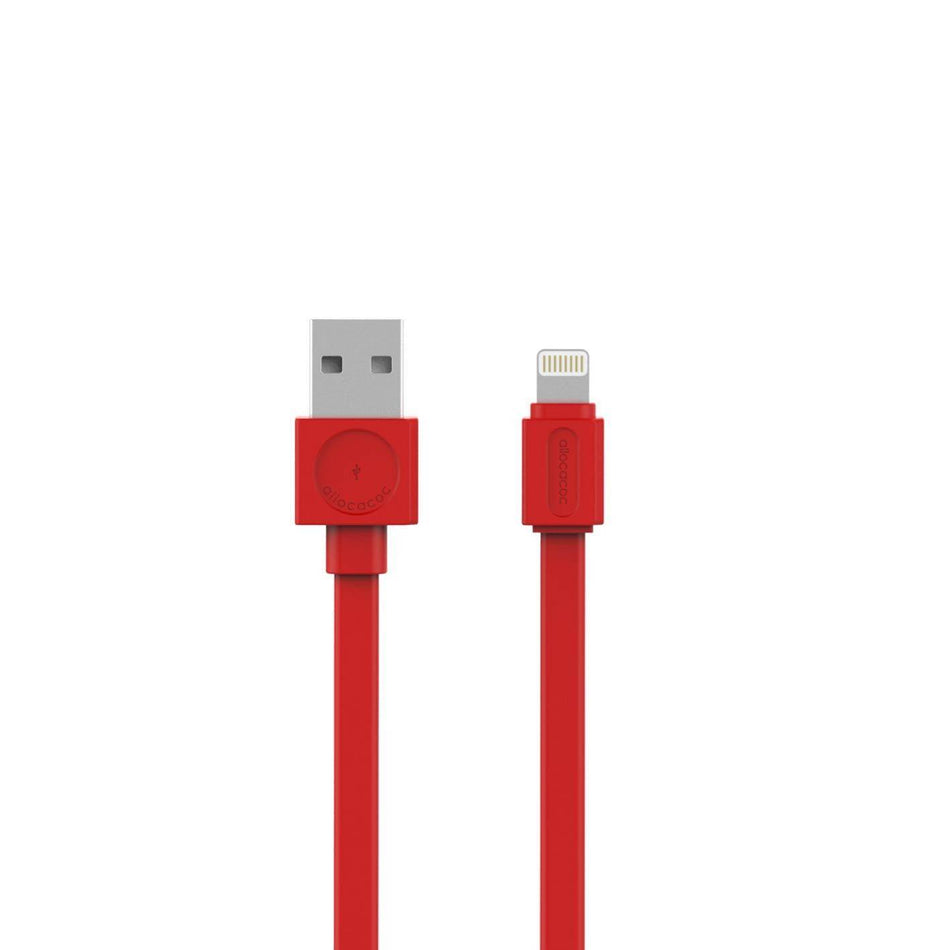 Cablu alimentare sincronizare de date USB - Lightning 1.5m rosu Allocacoc