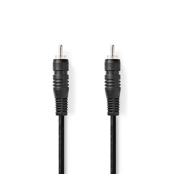 Cablu audio digital coaxial RCA tata - RCA tata 2m negru Nedis