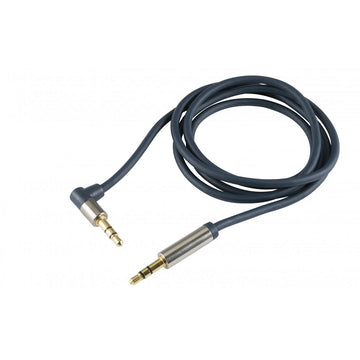 Cablu audio HiFi stereo Jack 3.5 mm - 3.5 mm 90 grade 1m dublu ecranat HOME