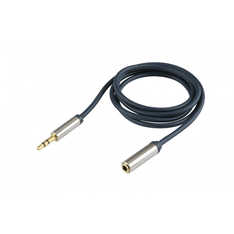 Cablu audio HiFi stereo prelungitor Jack 3.5 mm mama - 3.5 mm tata 2.5m dublu ecranat HOME