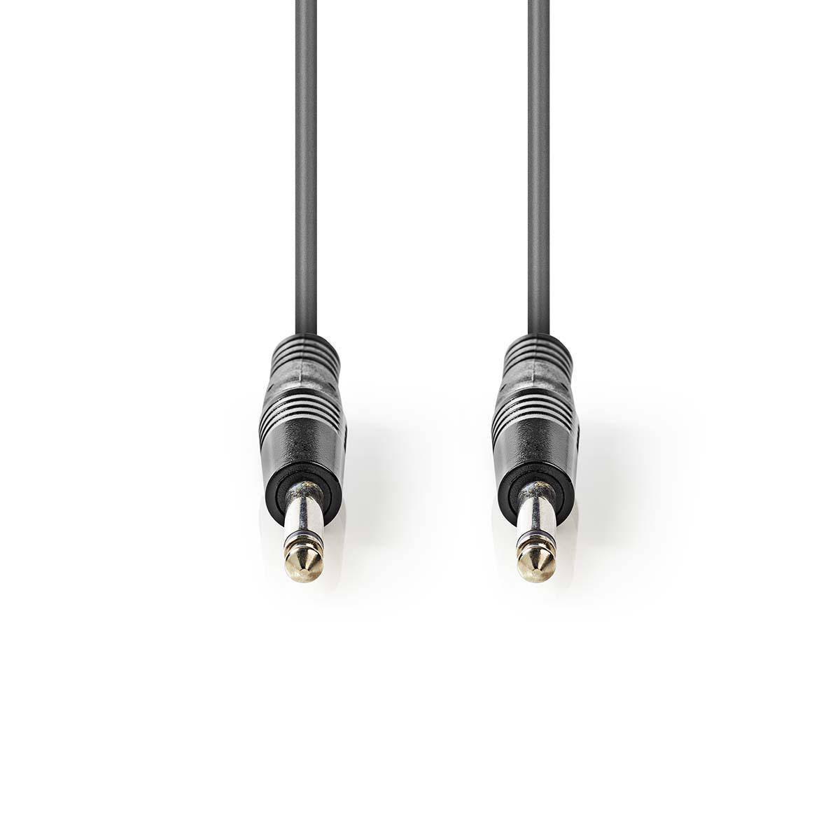 Cablu audio Jack Mono 6.35 mm tata - Jack Mono 6.3 mm tata 1.5m Nedis