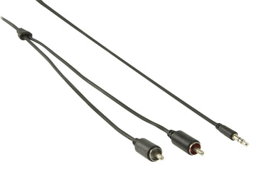 Cablu audio jack stereo 3.5 mm tata - 2x RCA tata 1m negru Valueline