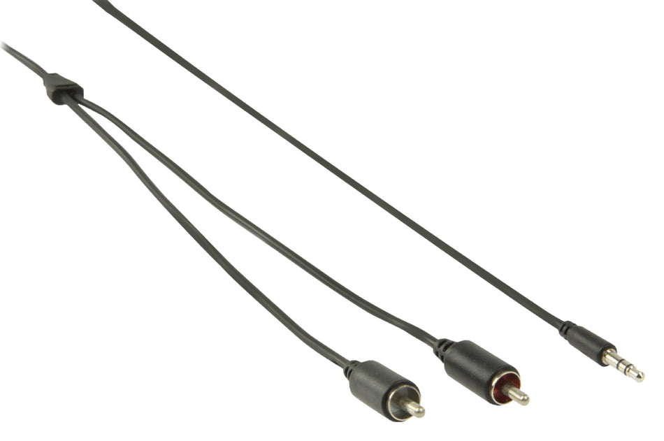 Cablu audio jack stereo 3.5 mm tata - 2x RCA tata 1m negru Valueline