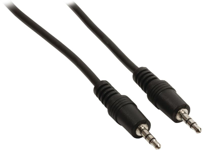 Cablu audio Jack Stereo 3.5 mm tata - Jack Stereo 3.5 mm tata negru 2m Valueline