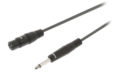 Cablu audio mono XLR 3 pini mama - Jack 6.35 mm tata 3m gri Sweex