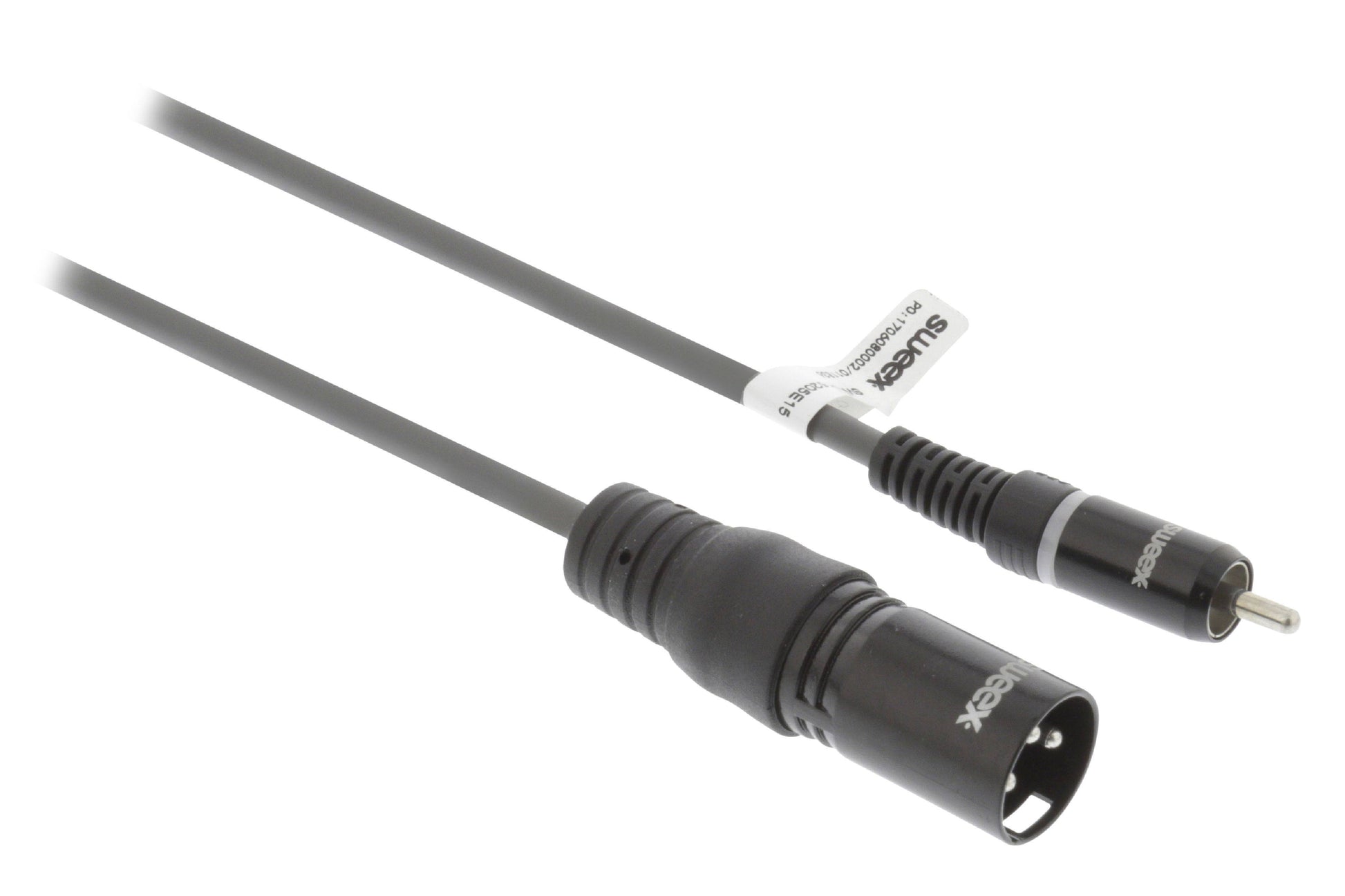 Cablu audio mono XLR 3 pini tata - RCA tata 1.5m gri Sweex