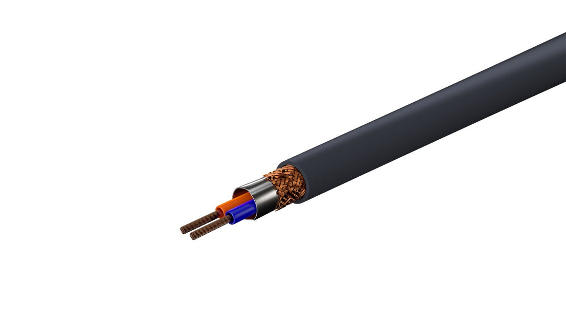 Cablu audio Profesional Jack 3.5 mm - 2x RCA 15m 50ohm OFC cupru dublu ecaranat fara oxigen AWG23 Clicktronic 70473