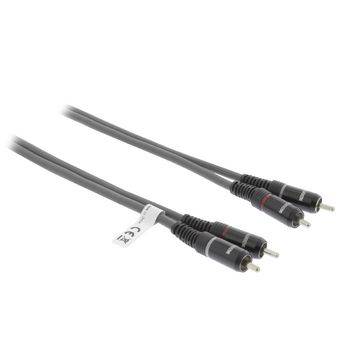 Cablu audio Stereo 2x RCA tata - 2x RCA tata 5m gri Sweex