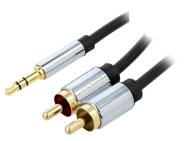 Cablu audio stereo Jack 3.5 mm - 2x RCA 1.5m ecranat aurit VENTION BCFBG