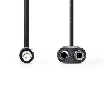 Cablu Audio Stereo Jack 3.5 mm tata - 2x 3.5 mm mama 0.2m Nedis