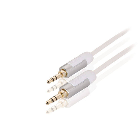 Cablu audio stereo Jack 3.5 mm tata - 3.5 mm tata 1m OFC alb Profigold