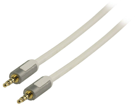 Cablu audio stereo Jack 3.5 mm tata - 3.5 mm tata 1m OFC alb Profigold