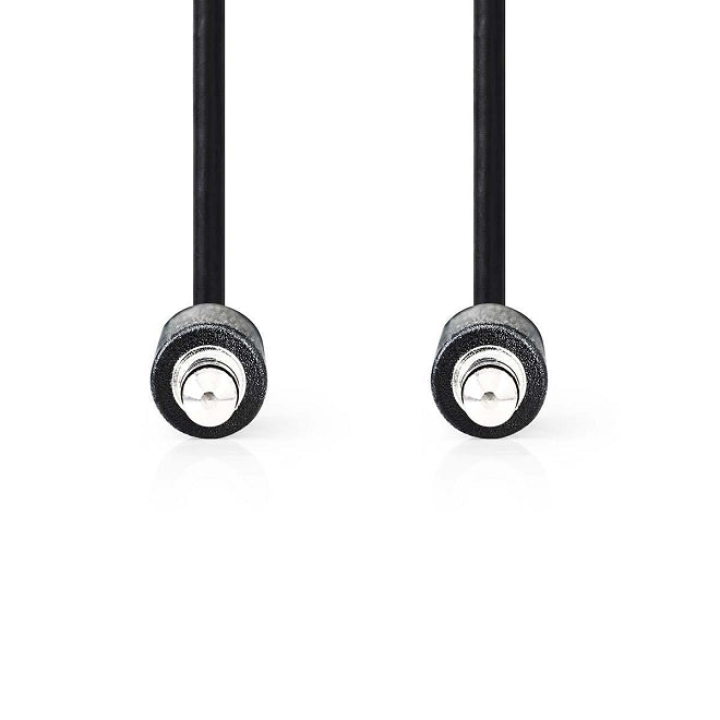 Cablu audio stereo Jack 3.5 mm tata - 3.5 mm tata 1m spiralat negru Nedis