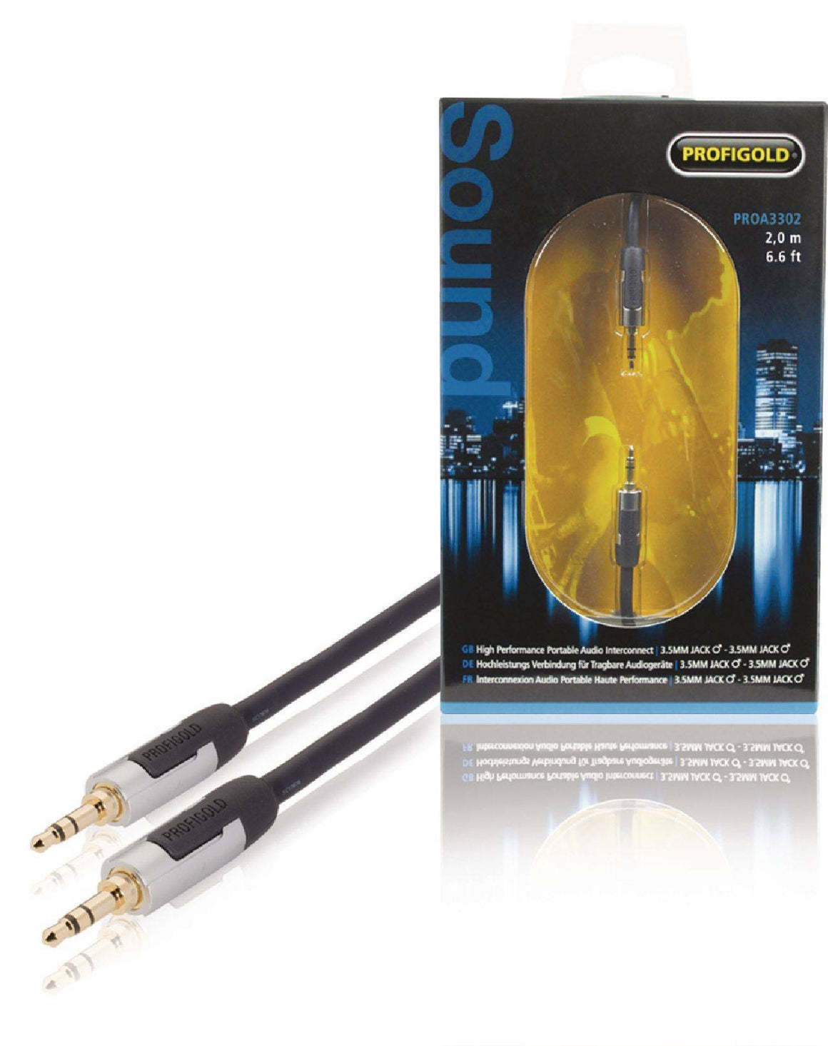 Cablu audio stereo Jack 3.5 mm tata-tata 2m OFC Profigold