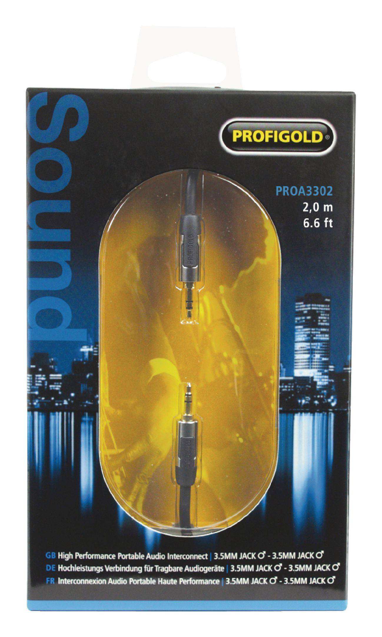 Cablu audio stereo Jack 3.5 mm tata-tata 2m OFC Profigold