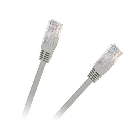 Cablu CAT5e UTP 5m patchcord retea CCA 2x RJ45 neecranat gri