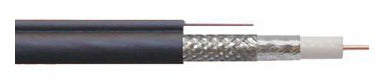 Cablu coaxial RG6 cu sufa 75R autoportant fire otel cuprat ecranat cu folie Al+Al&Mg 48X0.12 1m Well