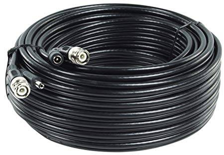 Cablu coaxial securitate RG59 20m cu alimentare cu mufe BNC +DC