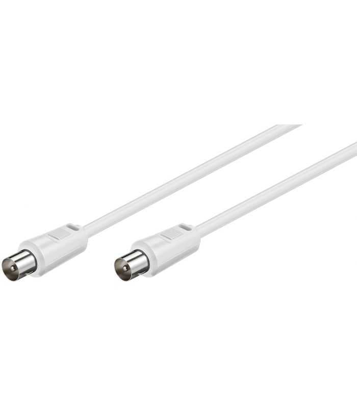 Cablu COAXIAL TV antena 1.5m tata-tata 75 ohm 70DB Dublu ecranat CCS alb 68145 Goobay
