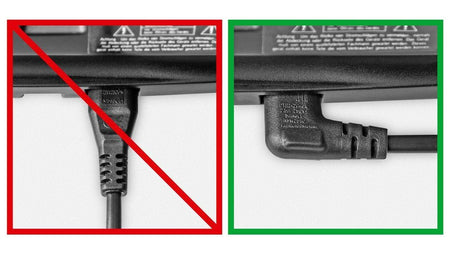 Cablu de alimentare 90 grade EURO 2 pini TV cu conectori cotiti CEE 7/16 - IEC-60320-C7 1m Goobay