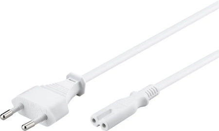 Cablu de alimentare cu 2-pin Euro 5m alb 2x0.75 mm2 cu priza C7 pentru aparate electronice 93988 Goobay