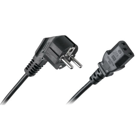 Cablu de alimentare pentru calculator 2m 3x0.75 mm2 negru Cabletech