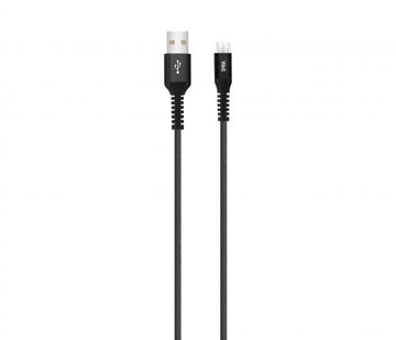 Cablu de date si incarcare micro USB 2.1A 1m Well negru