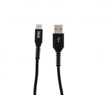 Cablu de date si incarcare USB Type C 3A 1m Well negru