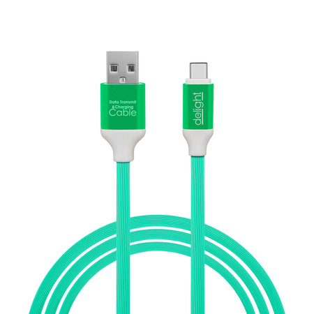 Cablu de date si incarcare USB Type C invelis siliconic 1m 2.1A Delight