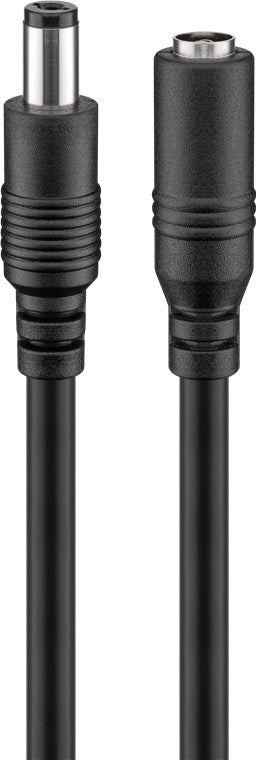 Cablu de extensie DC 2.5x5.5 mm 3m mama-tata 2x0.5mm negru Goobay