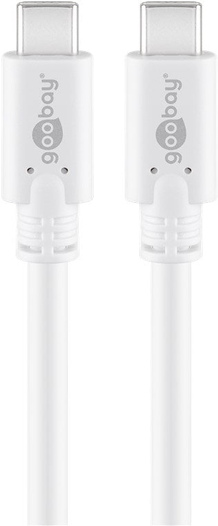 Cablu de incarcare si sincronizare USB type C 3.2 Gen1 tata-tata PD 60W 1m alb Goobay