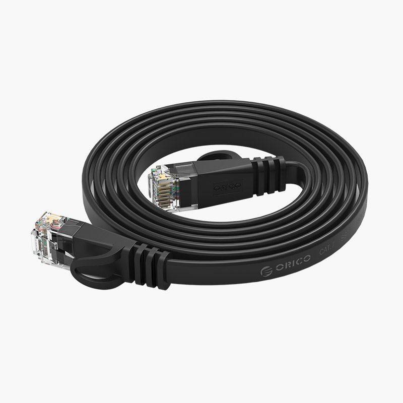 Cablu de retea Cat6 5m plat negru Orico PUG-C6B