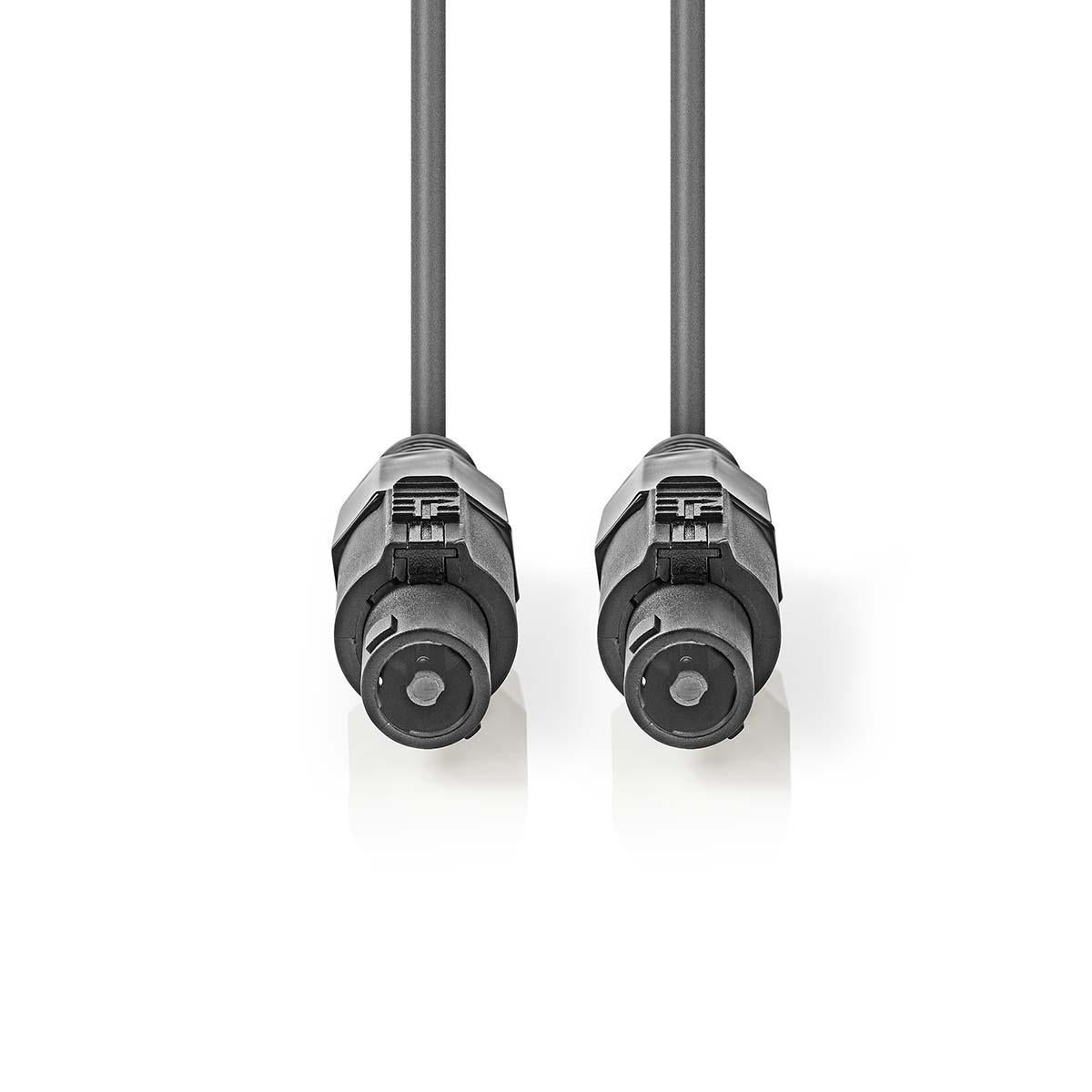 Cablu difuzor 1.5mm SPEAKON 2-pini mama 5m cupru gri Nedis