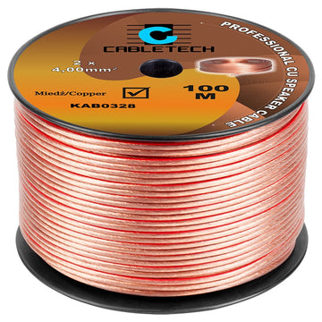 Cablu difuzor 4mm x2 cupru transparent Cabletech KAB0328