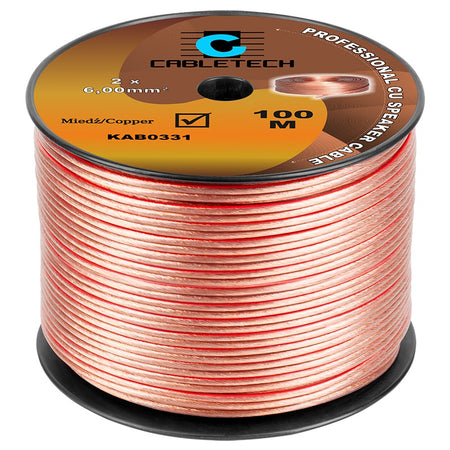 Cablu difuzor 6mm x2 cupru transparent Cabletech KAB0331