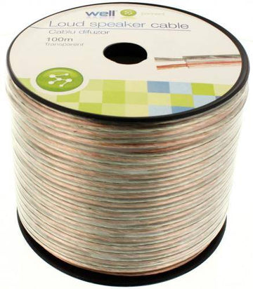 Cablu difuzor transparent 2x1.5mm CCA Well LSP-CCA1.50TT-100-WL