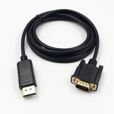 Cablu DisplayPort V1.2 la VGA 1.8m tata-tata negru CABLU-DP-VGA1.8