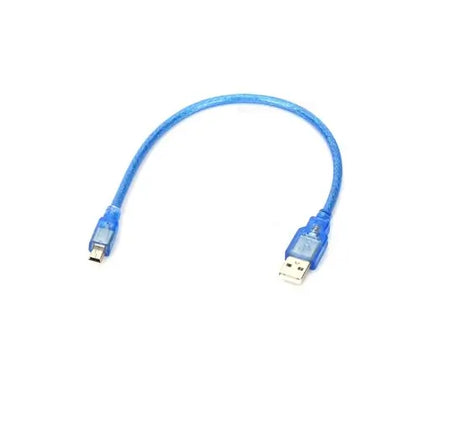Cablu ecranat USB A la mini USB 30cm albastru USB-A/MINI-USB/30