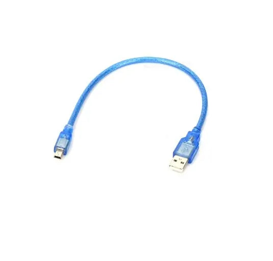 Cablu ecranat USB A la mini USB 30cm albastru USB-A/MINI-USB/30