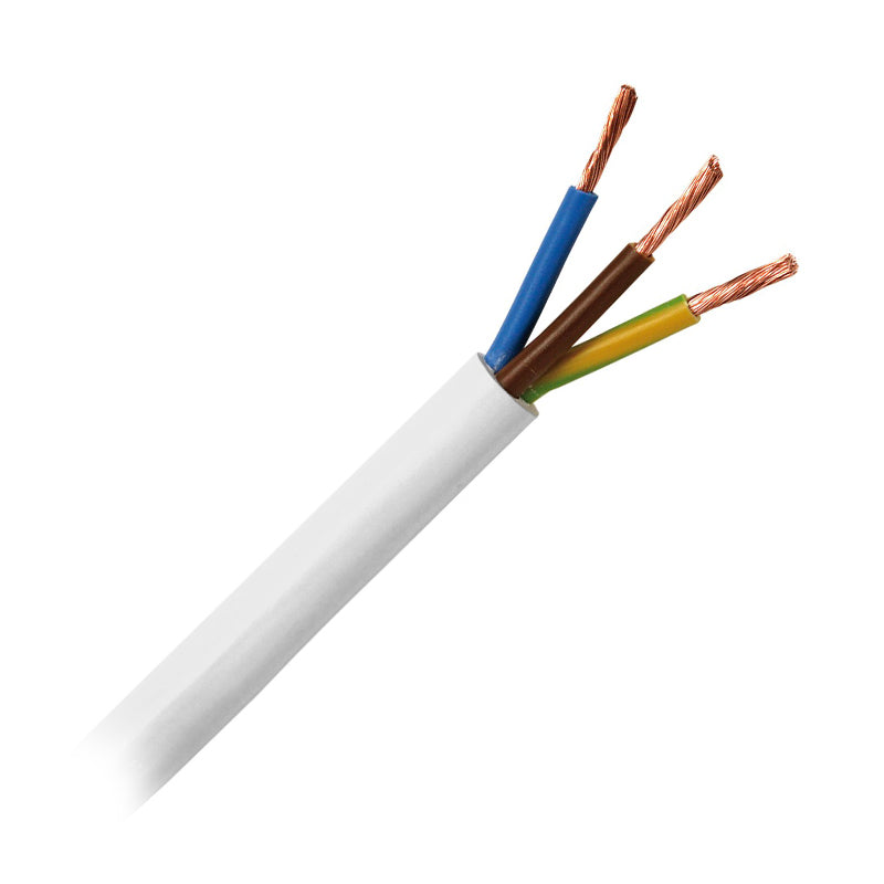 Cablu electric MYYM H05VV-F cupru 3x1.5mm alb rotund 3500W 16A