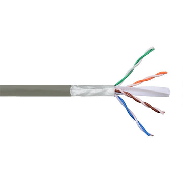 Cablu FTP Cat 6 CCA fire interioare solide ecranat 1 x 0.56mm x 2 x 4 exterior 6 mm pret 1m DELIGHT 20048