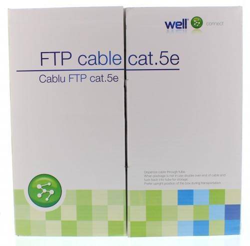 Cablu FTP CAT5e 8 fire din cupru 0.50mm Well