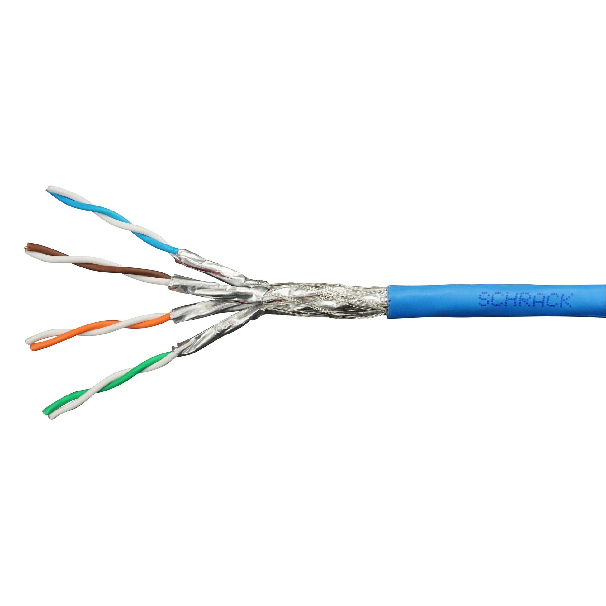 Cablu FTP Cat6a 8 fire din cupru 4x2xAWG23/1 500MHz LSOH-3 Schrack