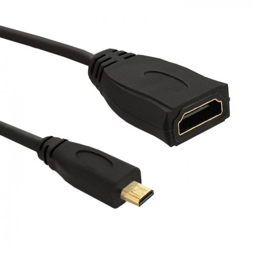 Cablu HDMI 1.4 mama-tata micro HDMI 0.2m negru QOLTEC 50399