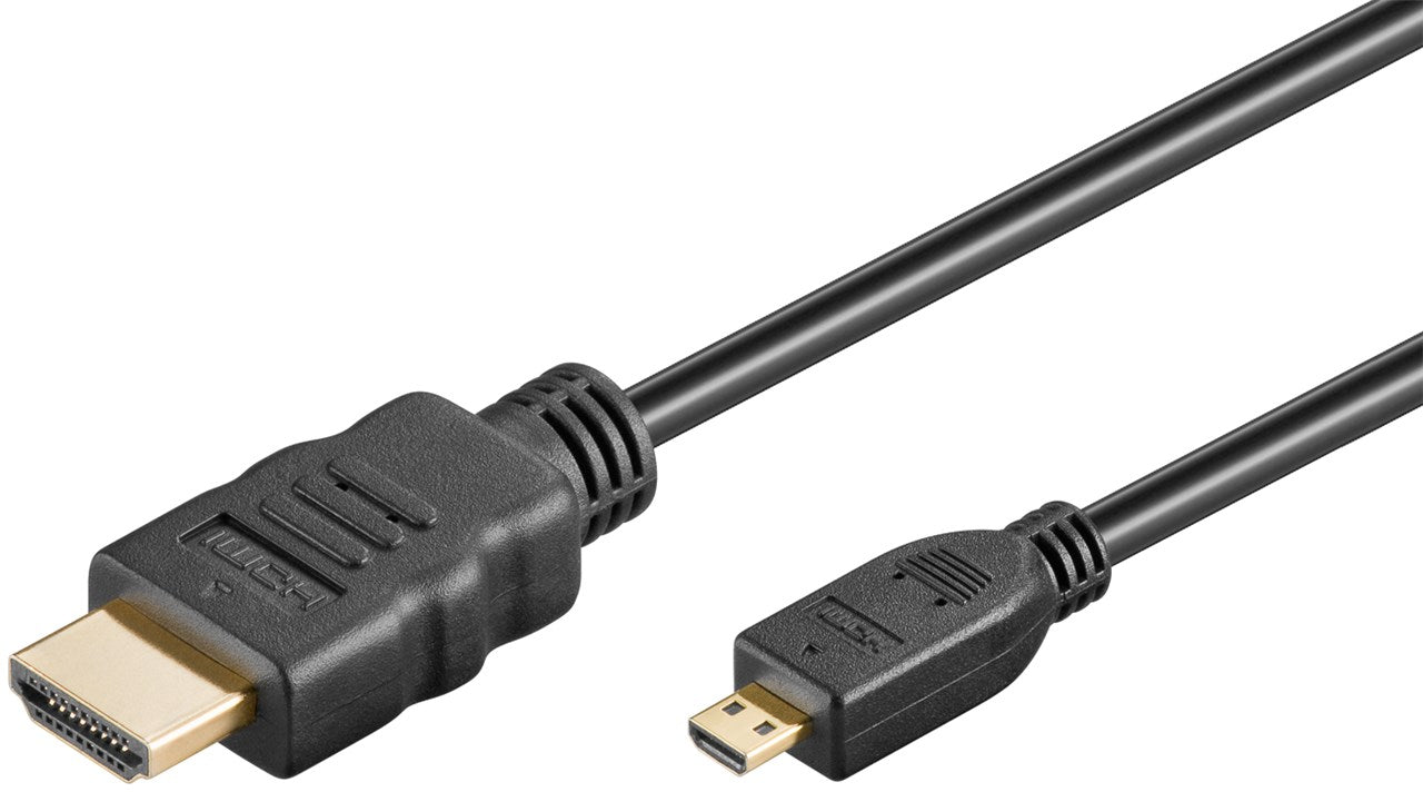 Cablu HDMI 2.0 - micro HDMI 5m 4K Ultra HD 2160p 60Hz negru Goobay 53787