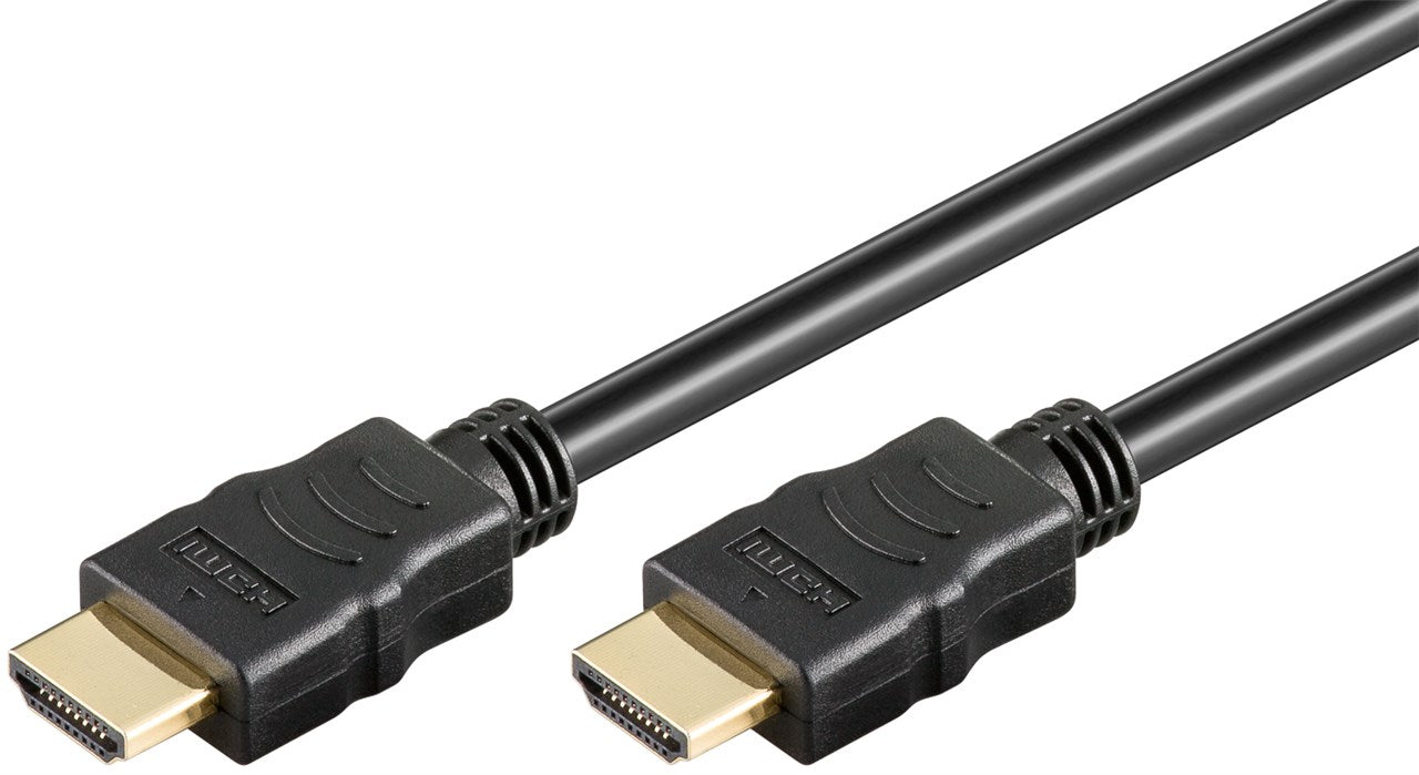 Cablu HDMI 2.0LC tata-tata 0.5m cu Ethernet 4K60Hz ARC negru Goobay 60619